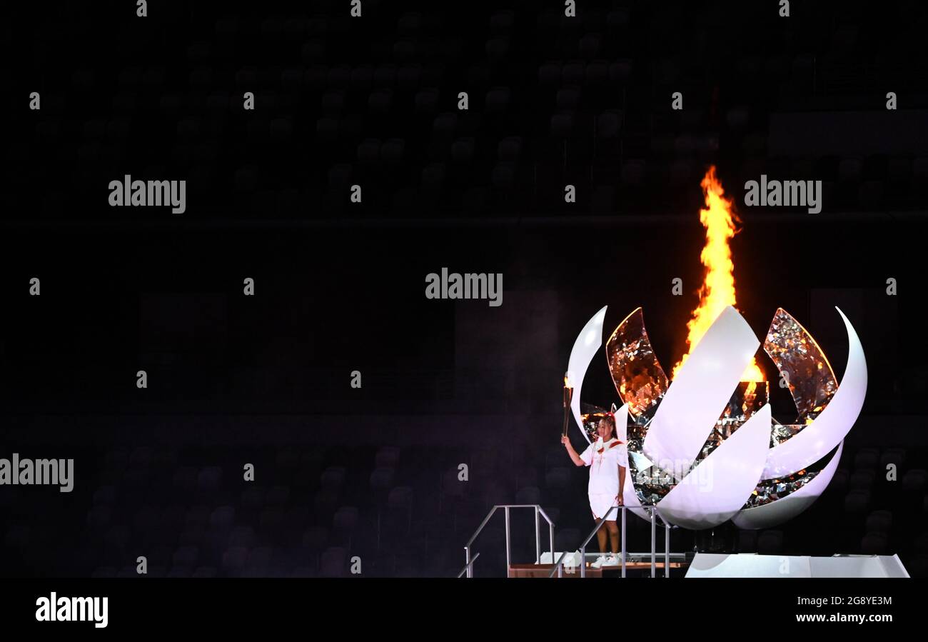 Tokyo, Japan. 23rd July, 2021. Olympics: Opening ceremony at the ...