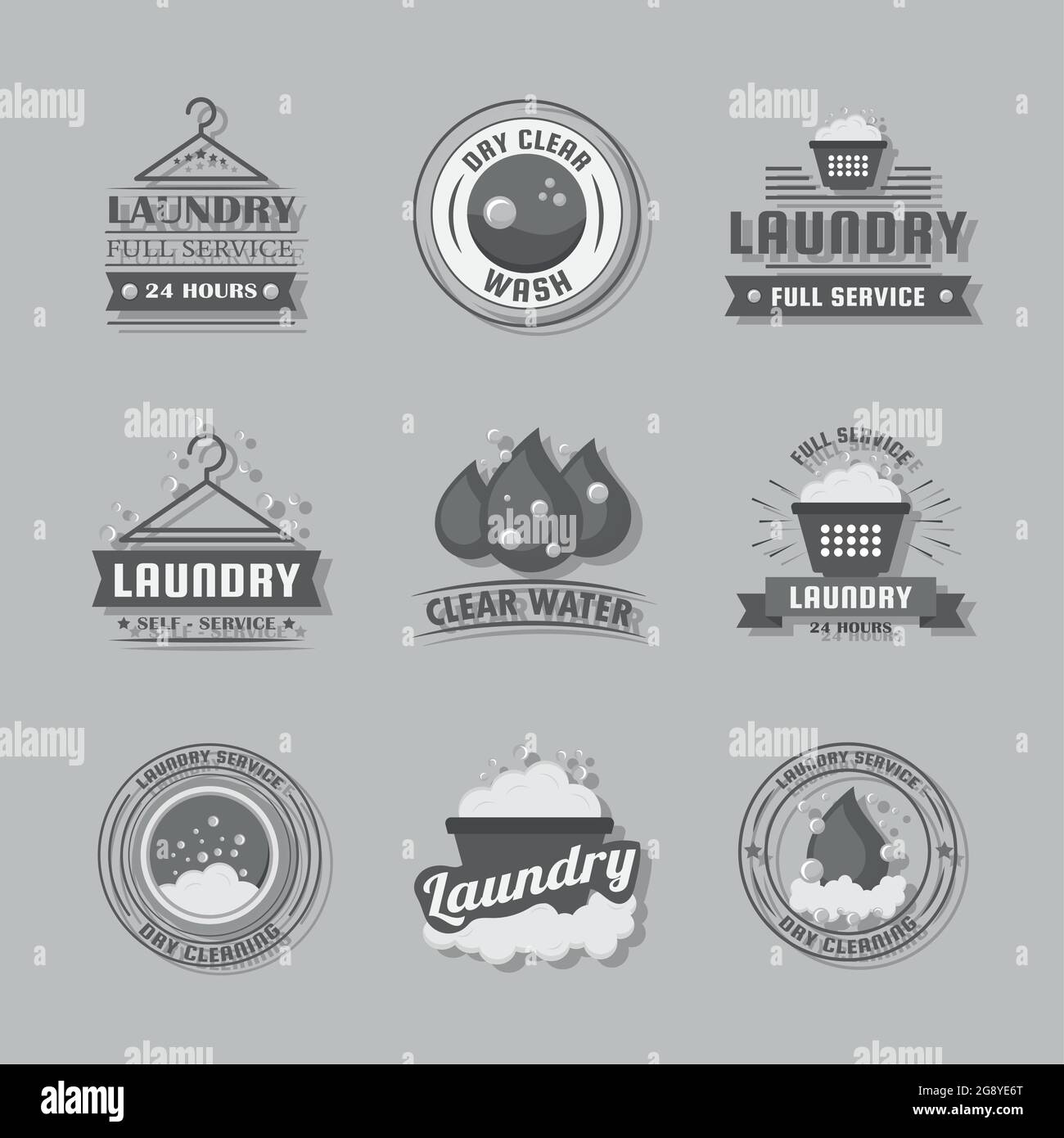 Laundry nine stamps Stock Vector Image & Art - Alamy
