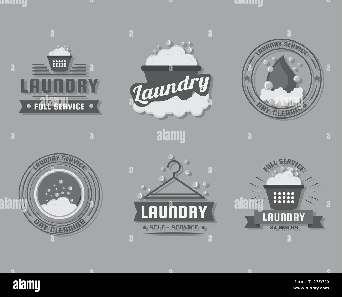 six Laundry stamps Stock Vector Image & Art - Alamy