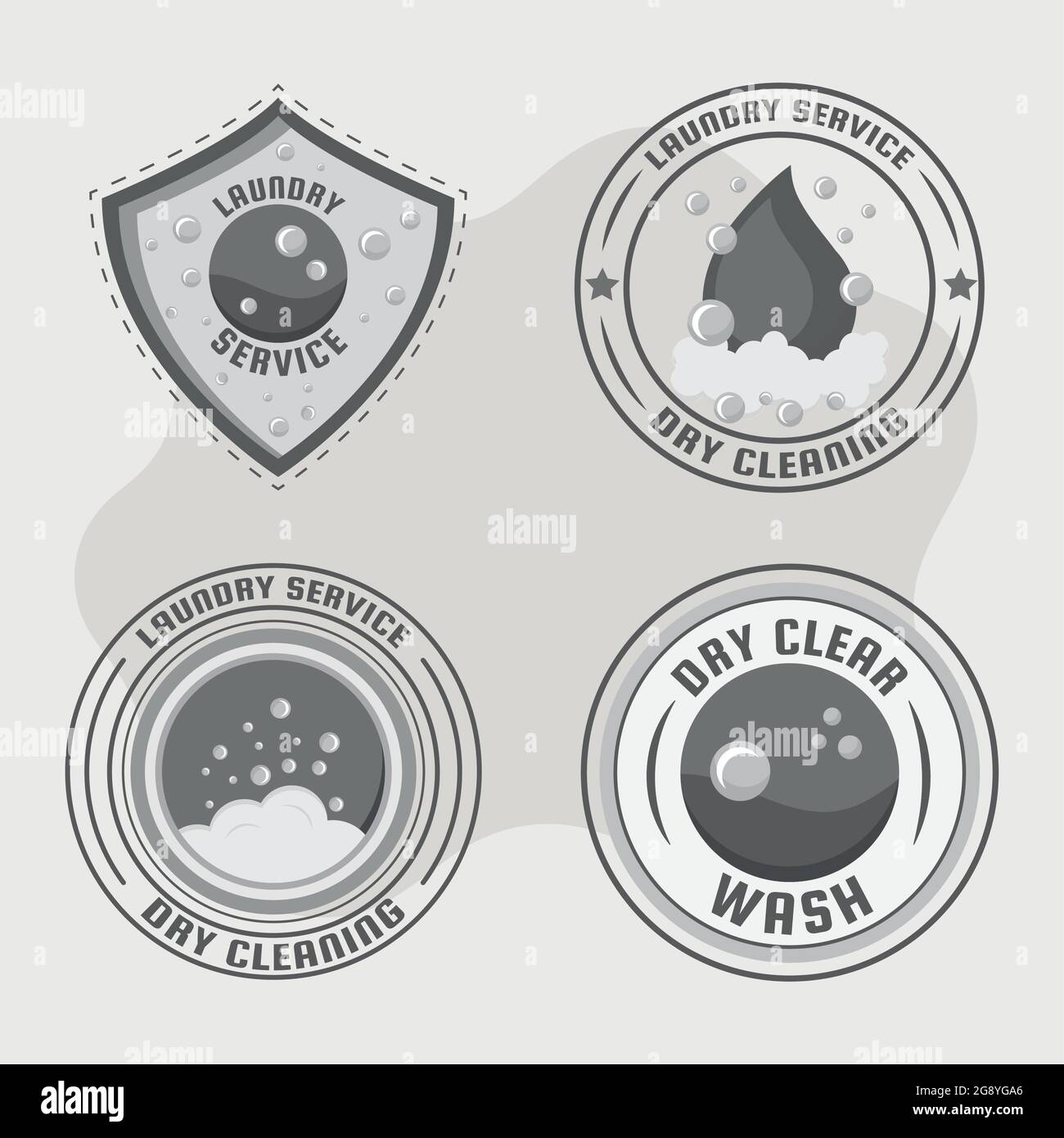 Laundry four stamps Stock Vector Image & Art - Alamy