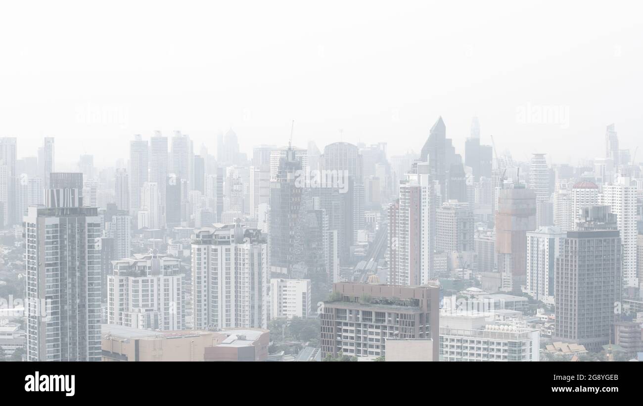 Bangkok City Thailand air pollution remains at hazardous levels PM2.5