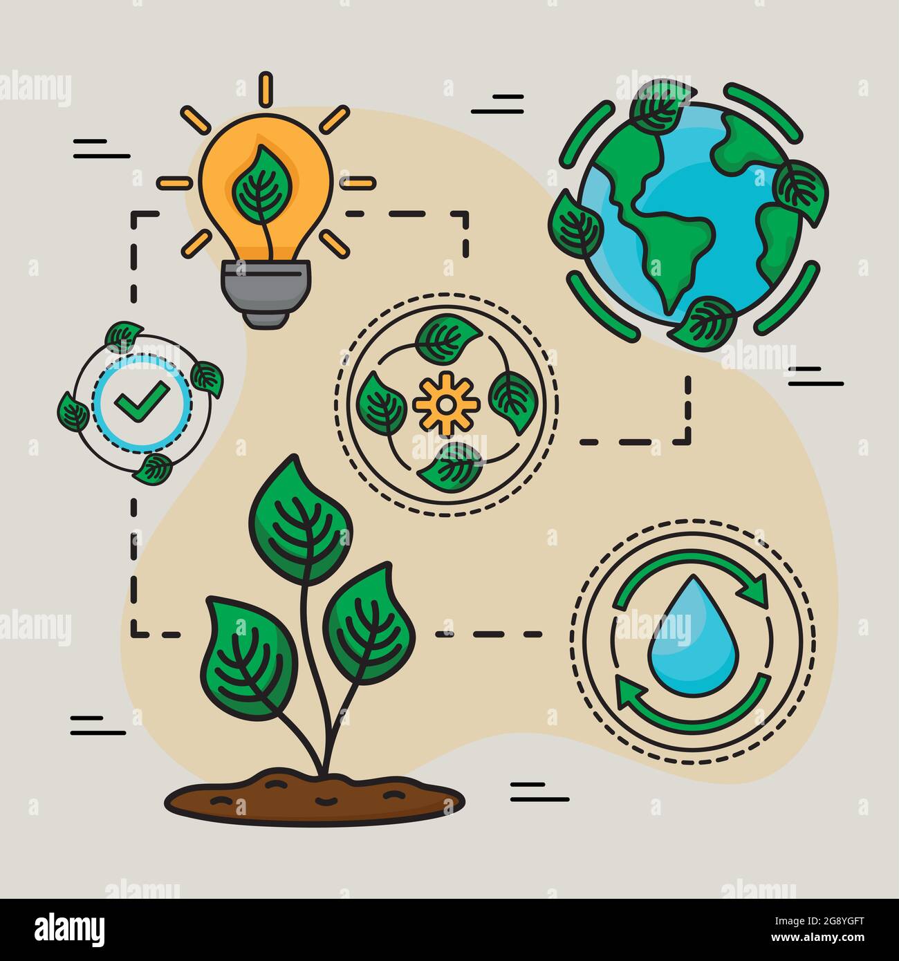 six ecology icons Stock Vector Image & Art - Alamy