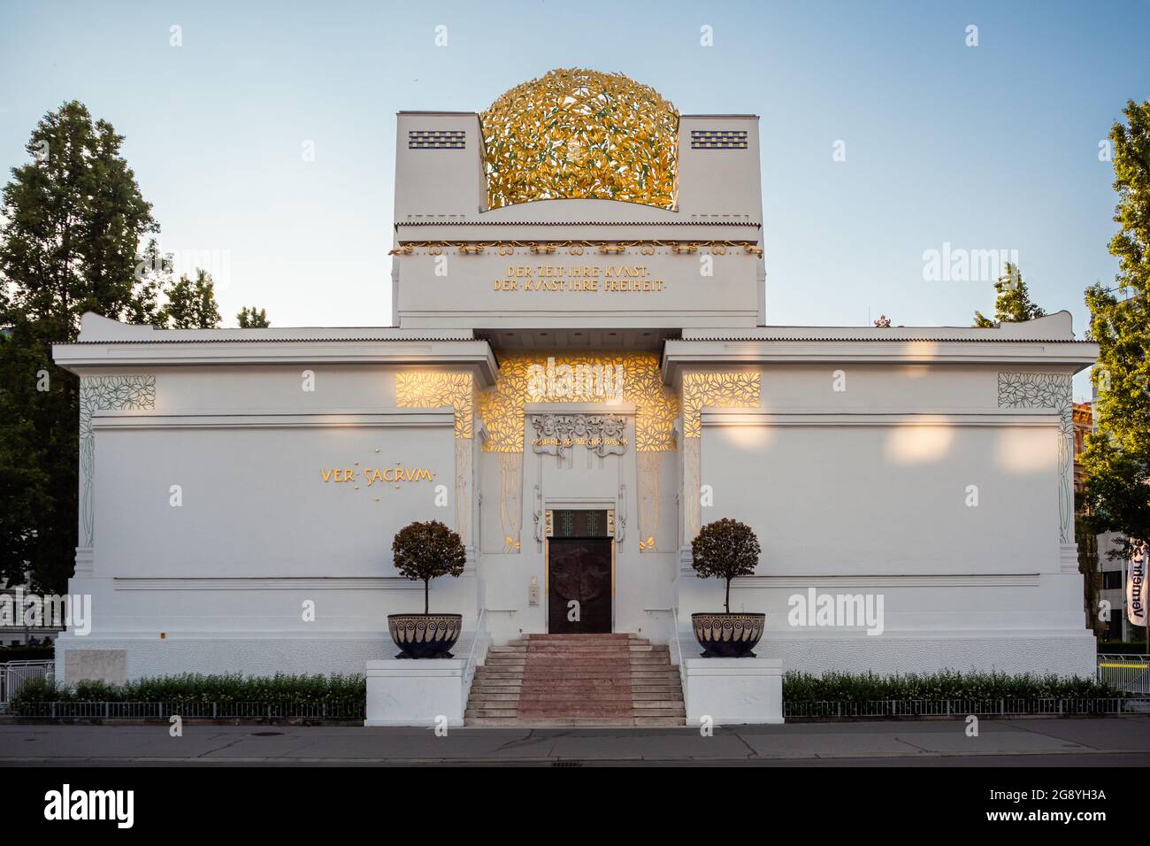 Vienna, Austria - June 4 2021: Secession Building with Golden Dome also called Wiener Secession. Stock Photo