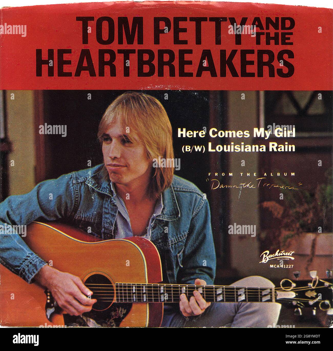 Here Comes My Girl, Tom Petty And The Heartbreakers  Vintage Vinyl Record Cover Stock Photo