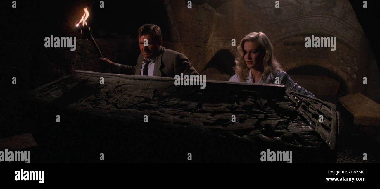 Los Angeles CA USA Harrison Ford And Alison Doody As Dr Elsa Schneider Los Angeles CA USA Harrison Ford And Alison Doody As Dr Elsa Schneider