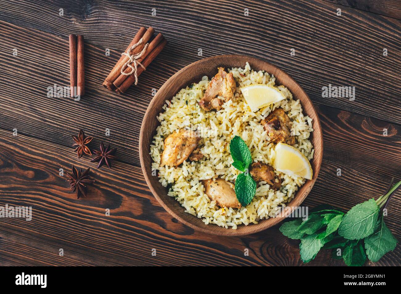 Bowl of biryani popular South Asian rice dish Stock Photo Alamy