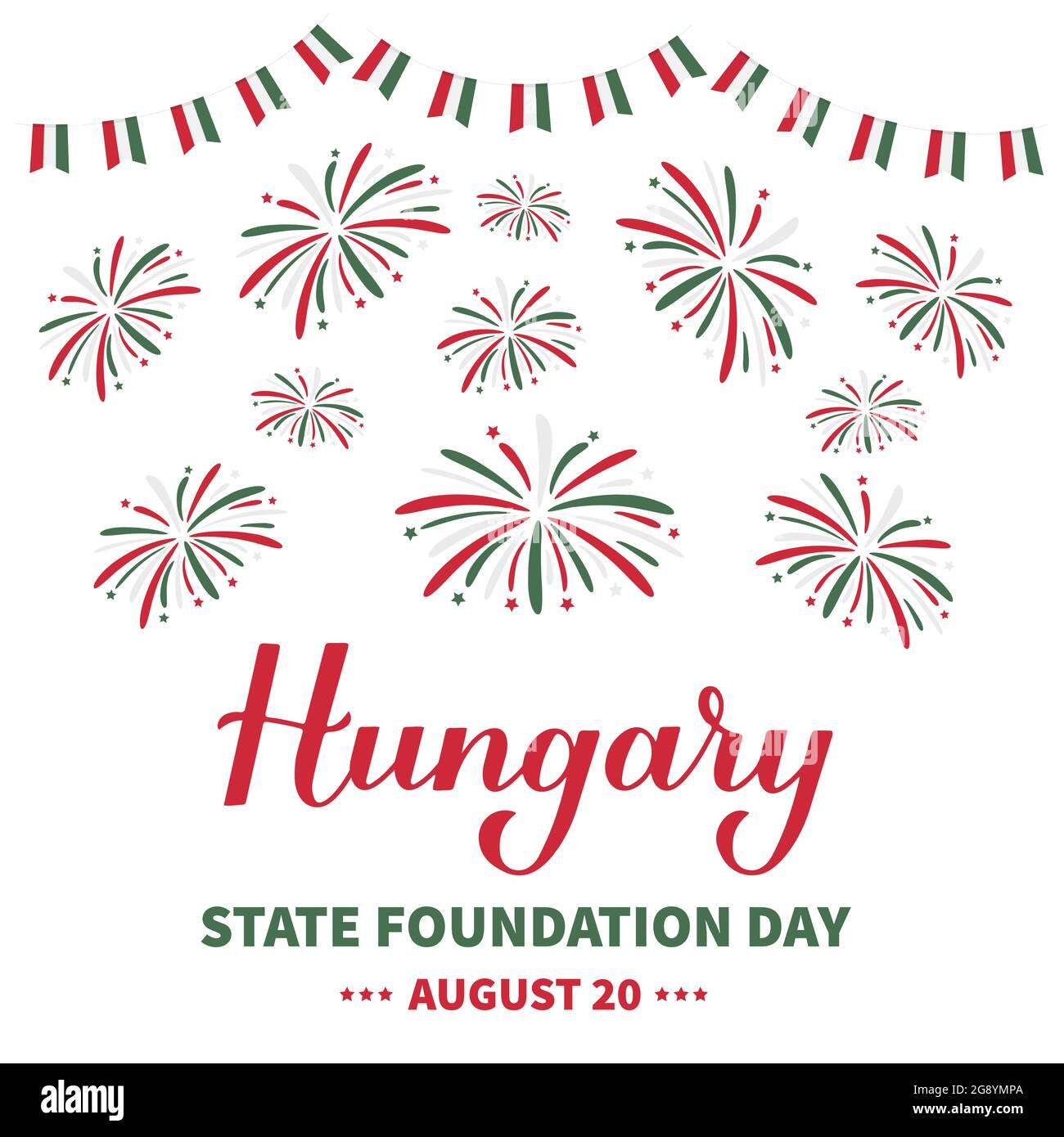 Hungary State Foundation Day typography poster. Hungarian holiday celebrate  on August 20. Easy to edit vector template for banner, flyer, sticker, gre  Stock Vector Image & Art - Alamy