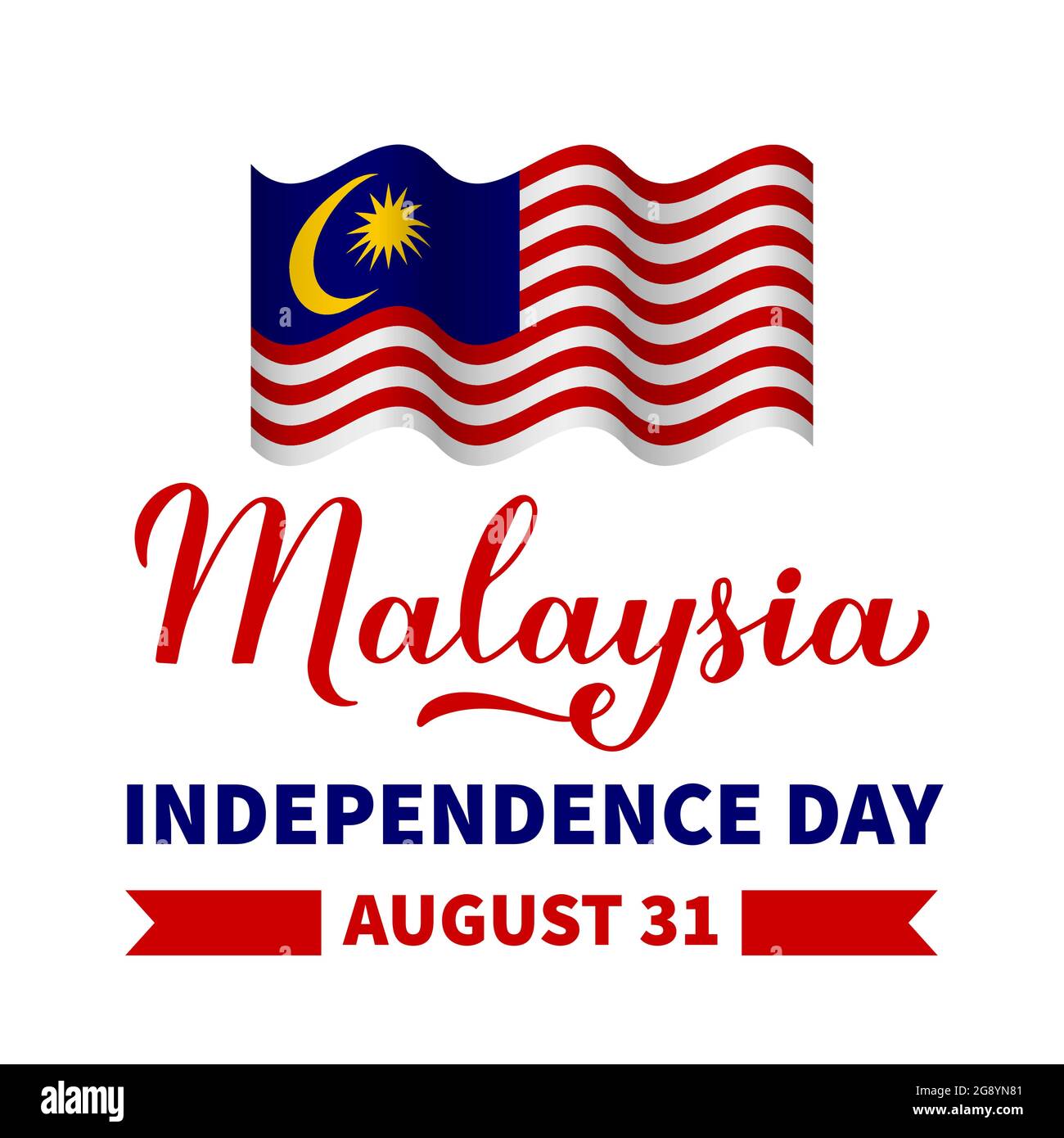 Malaysia Independence Day calligraphy hand lettering with Malaysian