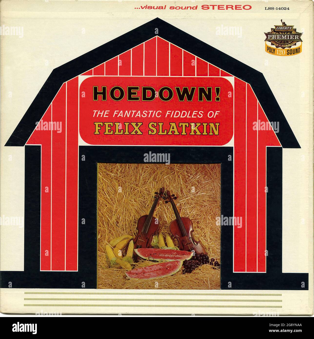 Hoedown! The Fantastic Fiddles Of Felix Slatkin - Vintage Vinyl Record Cover Stock Photo