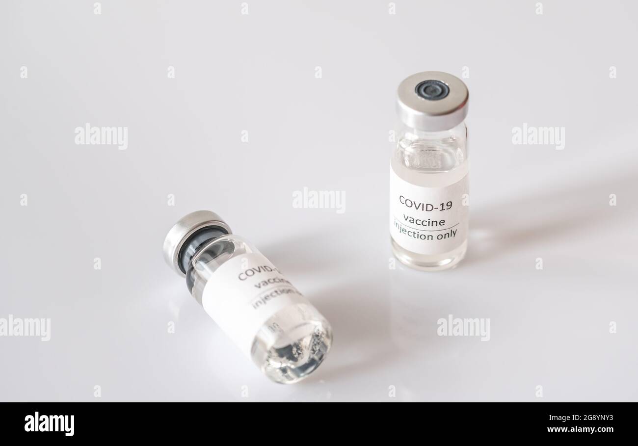 Two tubes of COVID-19 coronavirus vaccine Stock Photo - Alamy