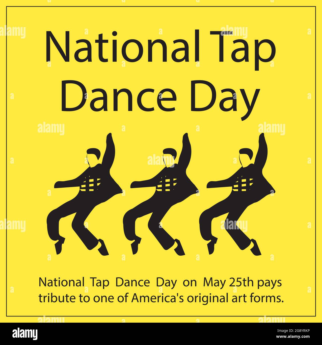 National Tap Dance Day on May 25th pays tribute to one of America's original art forms. Stock Vector