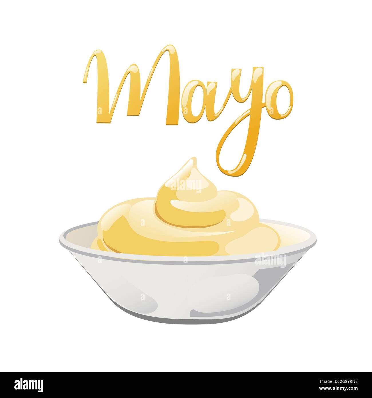 Mayonnaise label with sauce splash. Hand drawn lettering Mayo quote