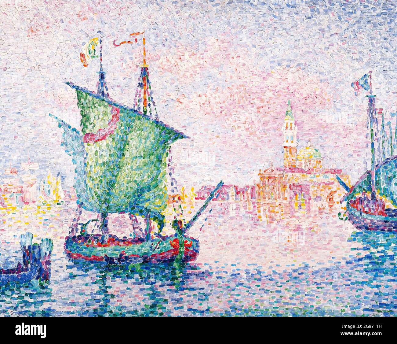 Venice, The Pink Cloud, 1909 by Paul Signac (1863-1935), oil on canvas, 1909 Stock Photo