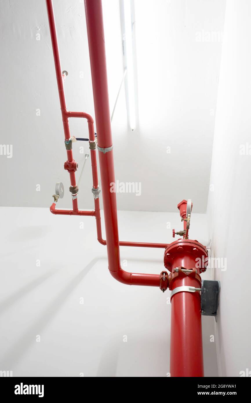 Fire hydrant pipe connected to the base Stock Photo Alamy