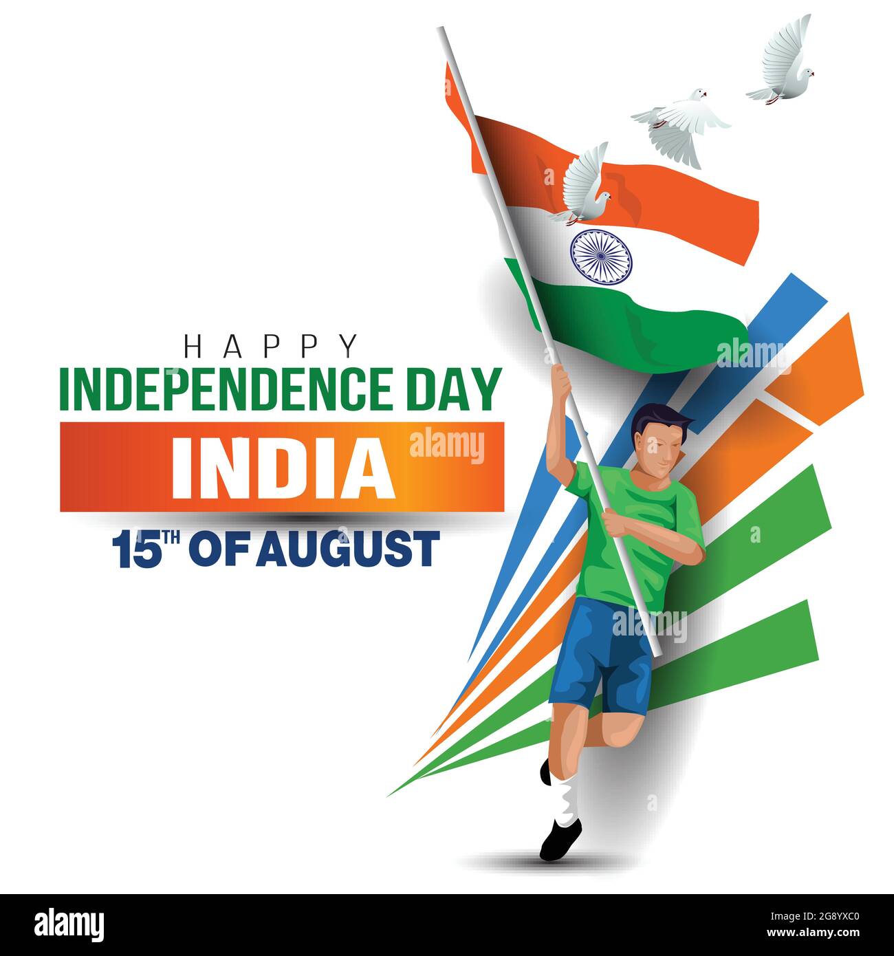 happy independence day India. vector illustration design of Indian man ...