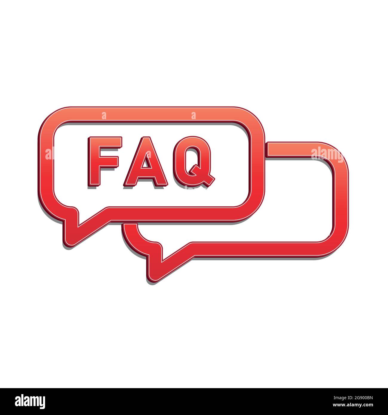 FAQ information sign icon. Help speech bubble symbol. Circle flat ...