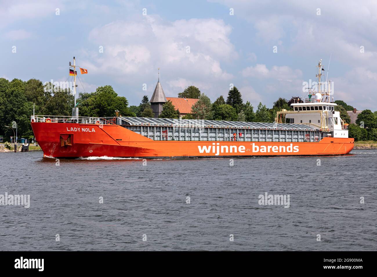 Wijnne Barends general cargo ship LADY NOLA in the Kiel Canal Stock Photo
