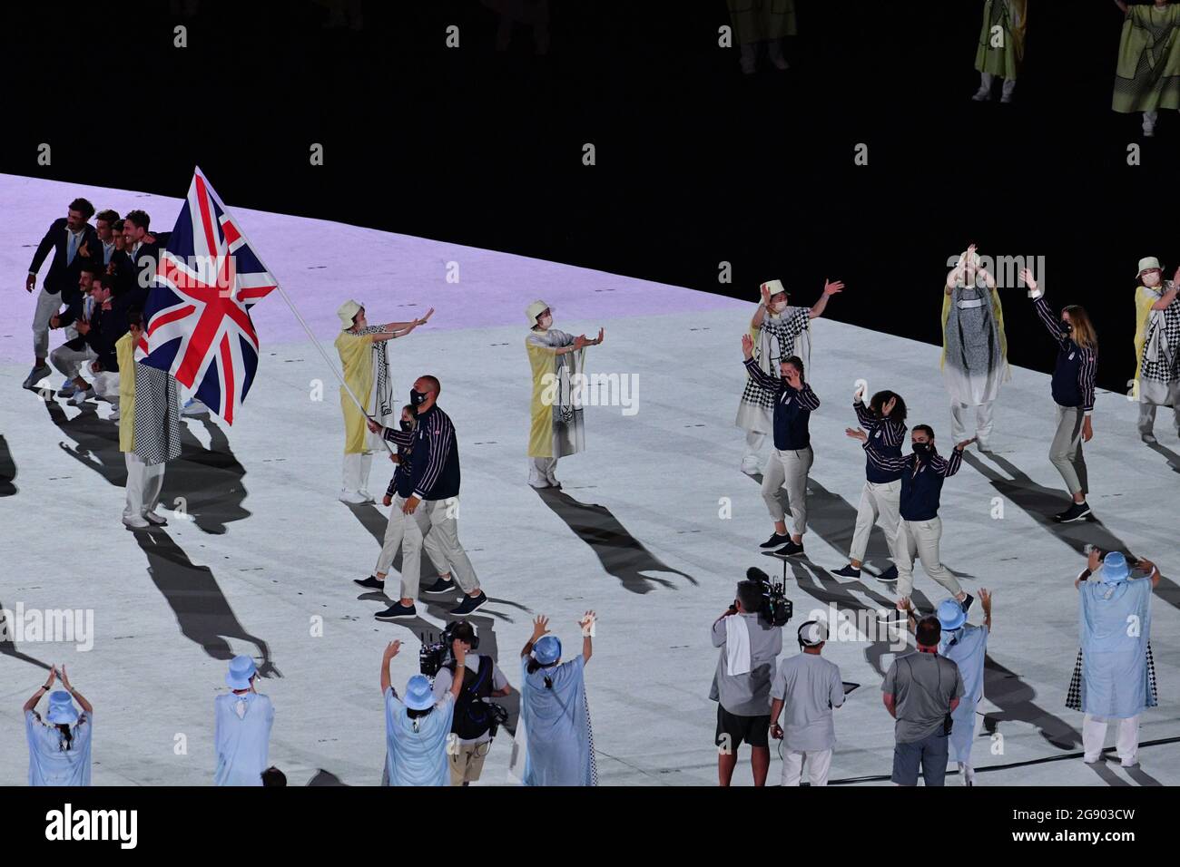 Tokyo, Japan . 23rd July, 2021. Great Britain delegation (GBR), JULY 23, 2021 : Tokyo 2020 Olympic Games Opening Ceremony at the Olympic Stadium in Tokyo, Japan. Credit: MATSUO.K/AFLO SPORT/Alamy Live News Credit: Aflo Co. Ltd./Alamy Live News Stock Photo