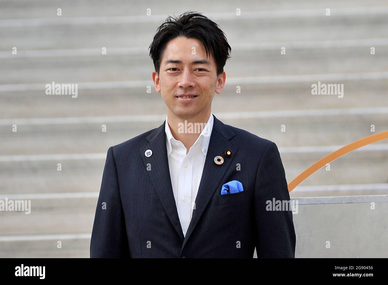Napoli, Italy. 23rd July, 2021. Shinjiro Koizumi Japanese Minister of the  Environment, during the G20 Italy 2021, which was held in Naples 22-23  July. Naples, Italy, 23 July. (photo by Vincenzo Izzo/Sipa