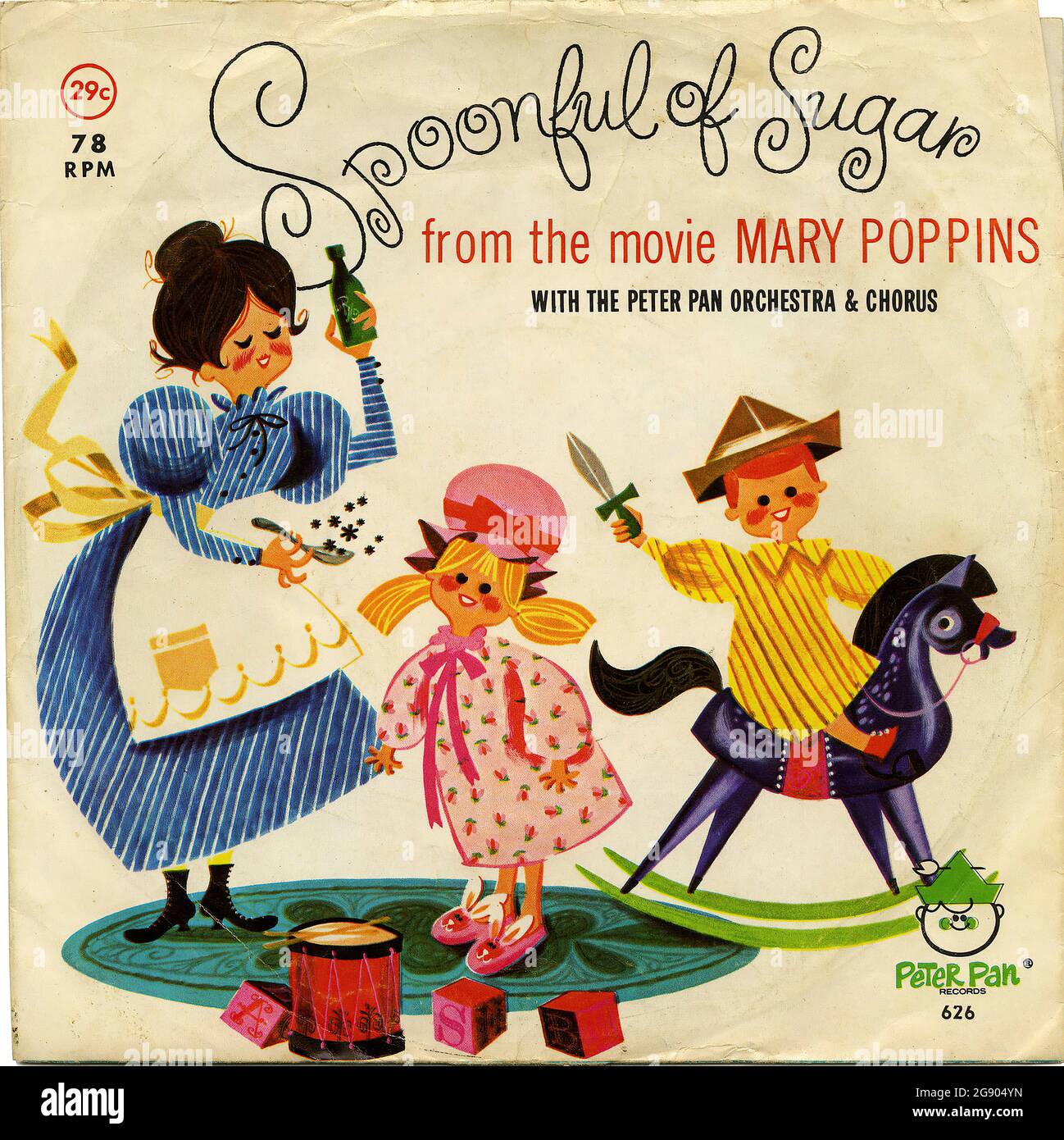 Spoonful Of Sugar From The Movie Mary Poppins Vintage Vinyl Record Cover Stock Photo Alamy