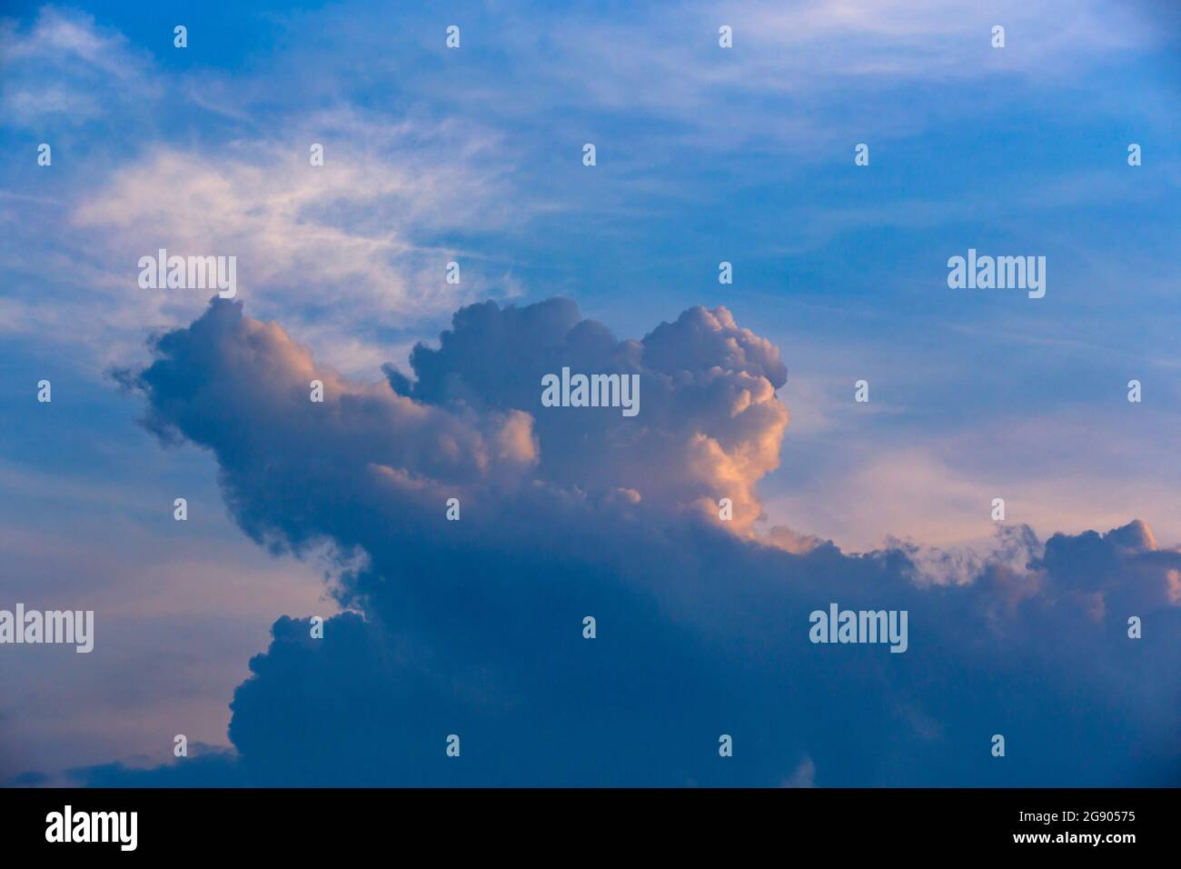 Cloudy sky during sunset Stock Photo
