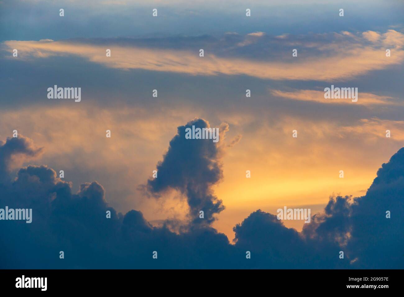 Dramatic sky during sunset Stock Photo