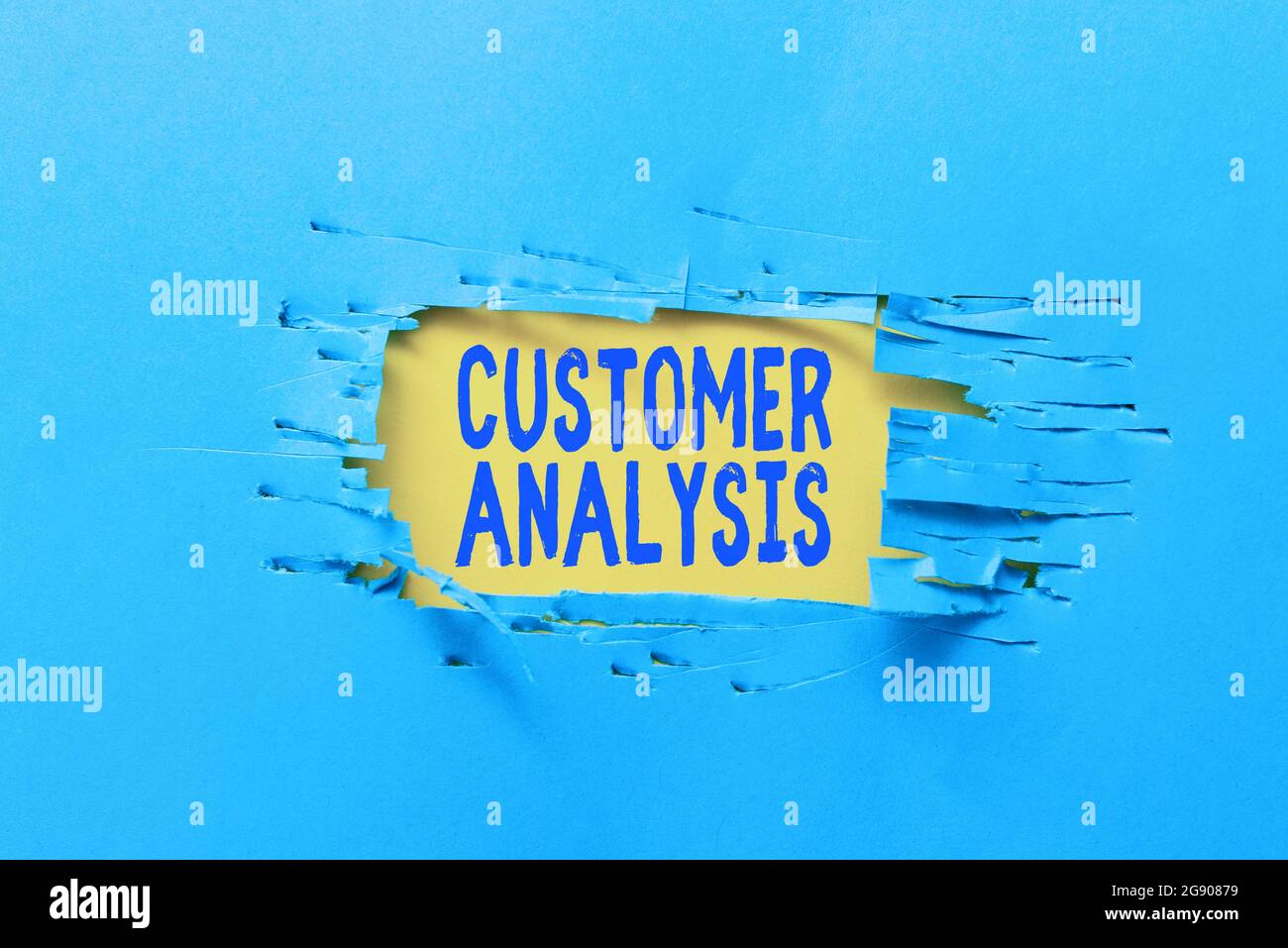 Customer Analysis Lettering Text sign showing Customer Analysis. Word for systematic examination of ...