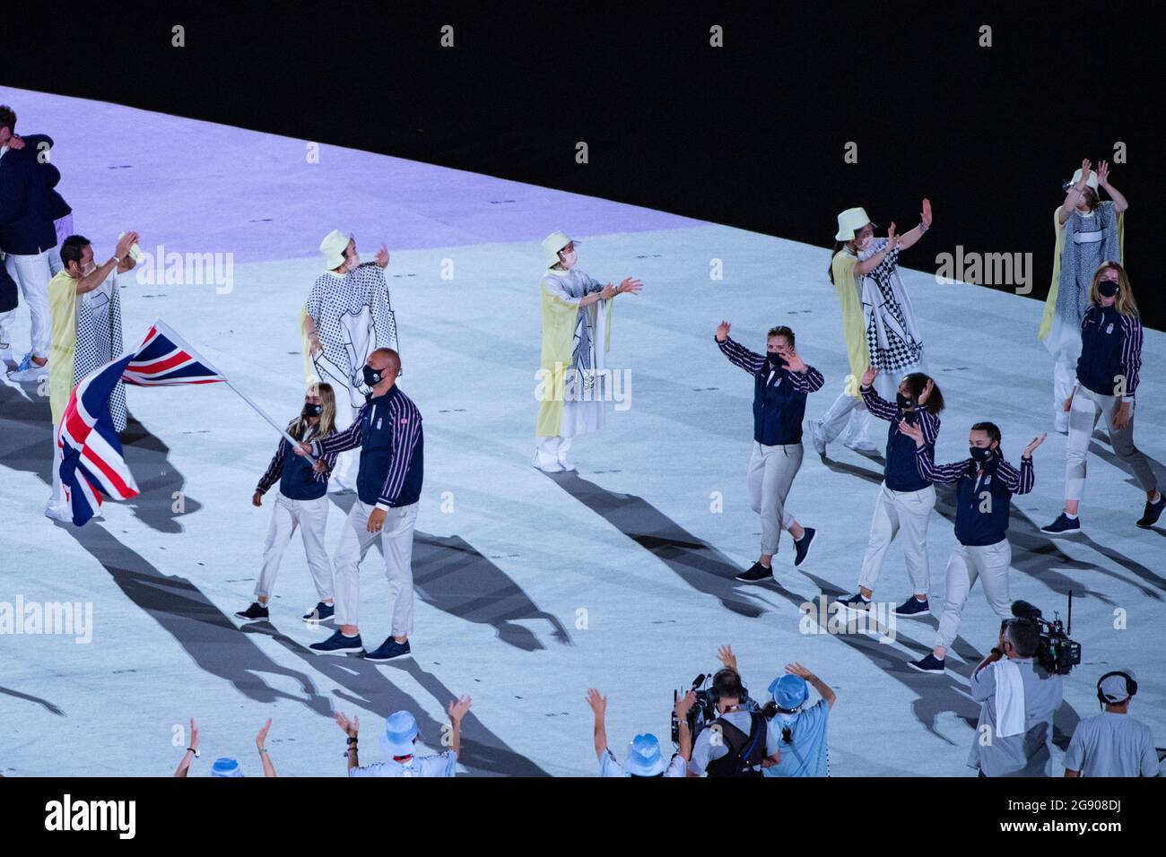 Tokyo, Japan. 23rd July, 2021. Great Britain Delegation (GBR), JULY 23, 2021: Tokyo 2020 Olympic Games Opening Ceremony at the Olympic Stadium in Tokyo, Japan. Credit: Enrico Calderoni/AFLO SPORT/Alamy Live News Credit: Aflo Co. Ltd./Alamy Live News Stock Photo