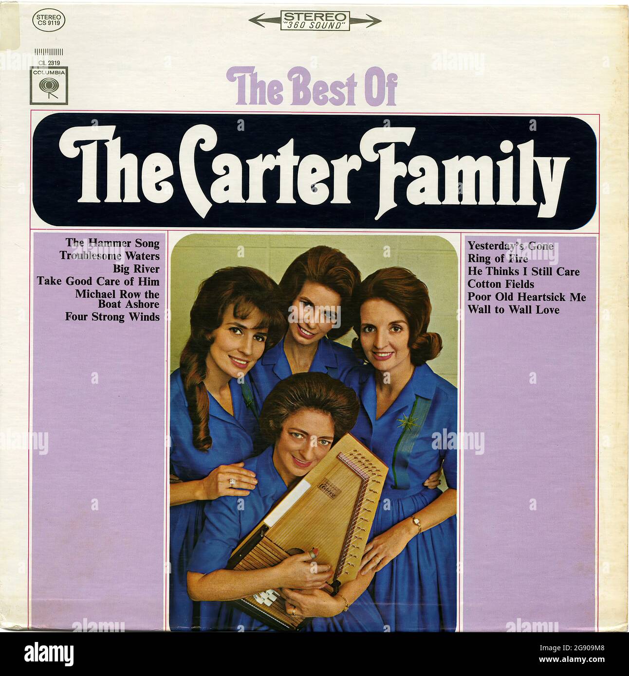 The Best Of The Carter Family -  Vintage Vinyl Record Cover Stock Photo