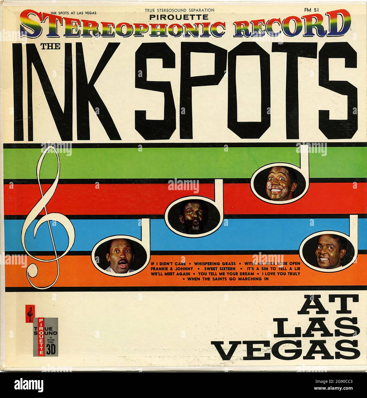 The Ink Spots At Las Vegas Vintage Vinyl Record Cover Stock Photo Alamy