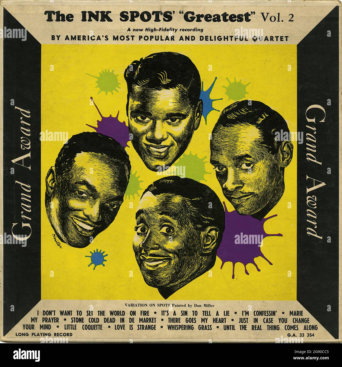 The Ink Spots' Greatest Vol. 2 Vintage Vinyl Record Cover Stock Photo