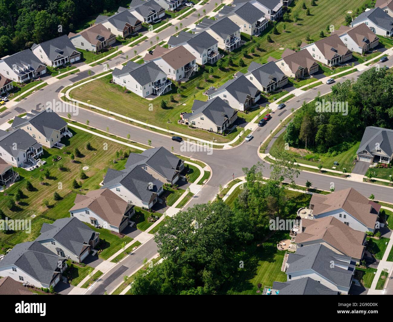 Birds eye view of a suburban hi-res stock photography and images - Alamy