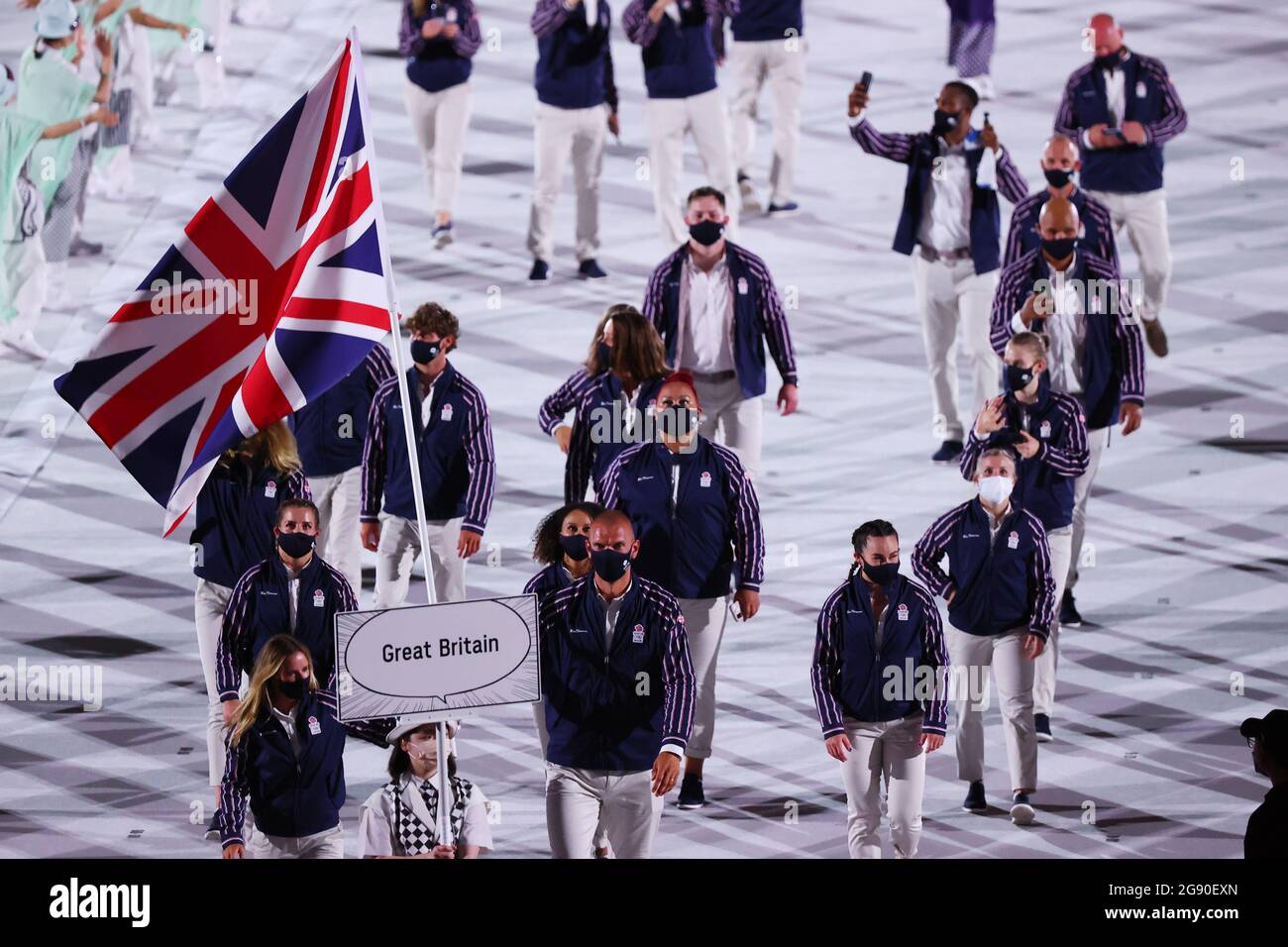 Tokyo, Japan . 23rd July, 2021. Great Britain Delegation (GBR), JULY 23, 2021 : Tokyo 2020 Olympic Games Opening Ceremony at the Olympic Stadium in Tokyo, Japan. Credit: Yohei Osada/AFLO SPORT/Alamy Live News Credit: Aflo Co. Ltd./Alamy Live News Stock Photo