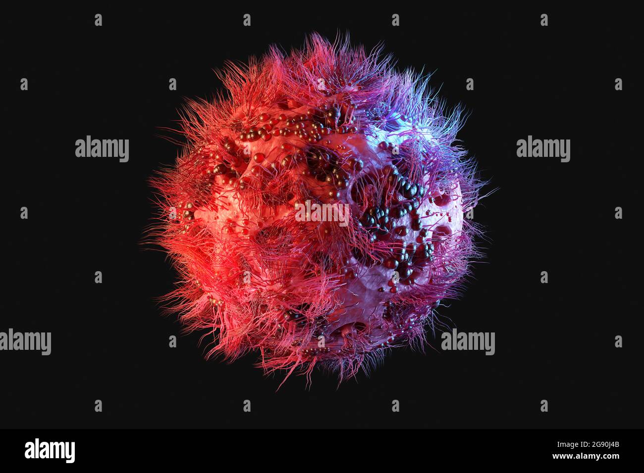 Three dimensional render of HIV virus Stock Photo - Alamy