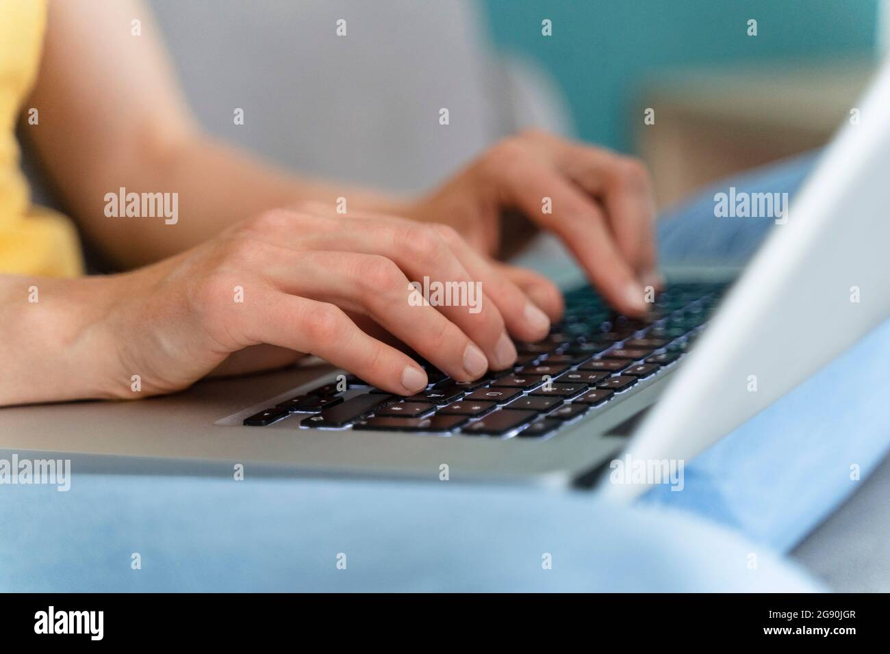 Laptop Computer While Working Woman working on laptop using hi-res stock photography and images - Alamy