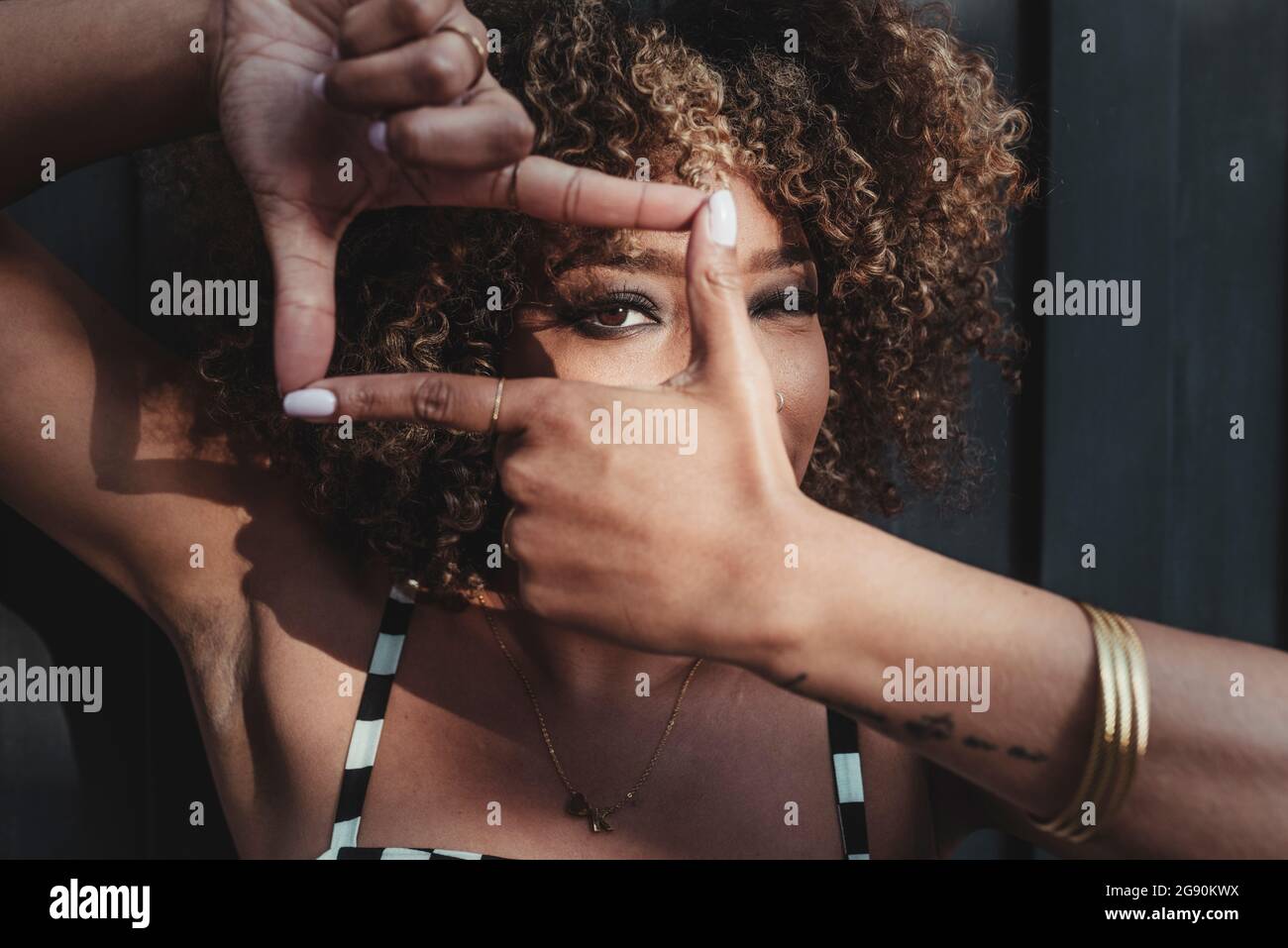 Finger eye woman hi-res stock photography and images - Alamy