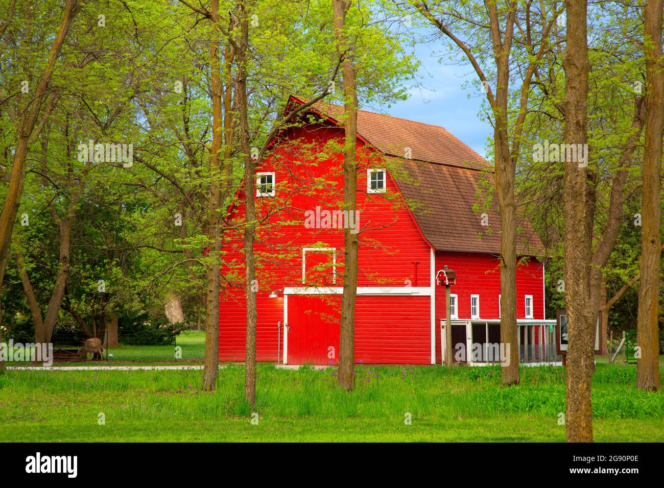 Sonny's Acres barn, Adams Homestead and Nature Preserve, South Dakota Stock Photo
