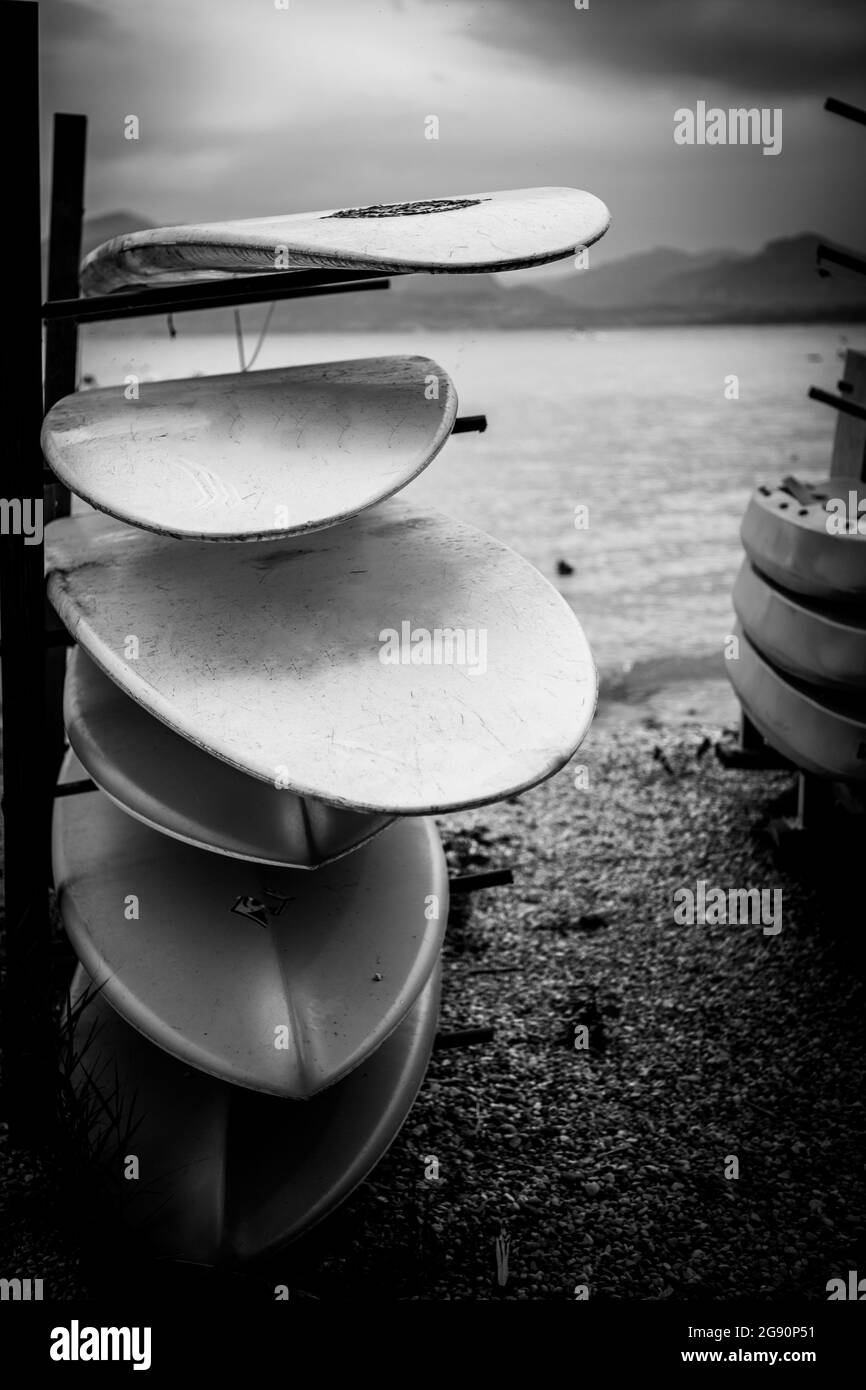 Modern surfboards Black and White Stock Photos & Images - Alamy