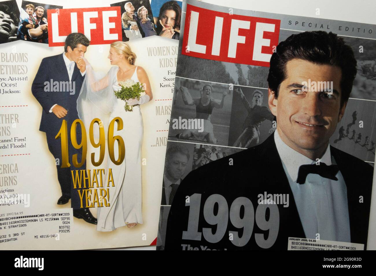 Two Life Magazine Covers Years Apart , 1990's, USA Stock Photo