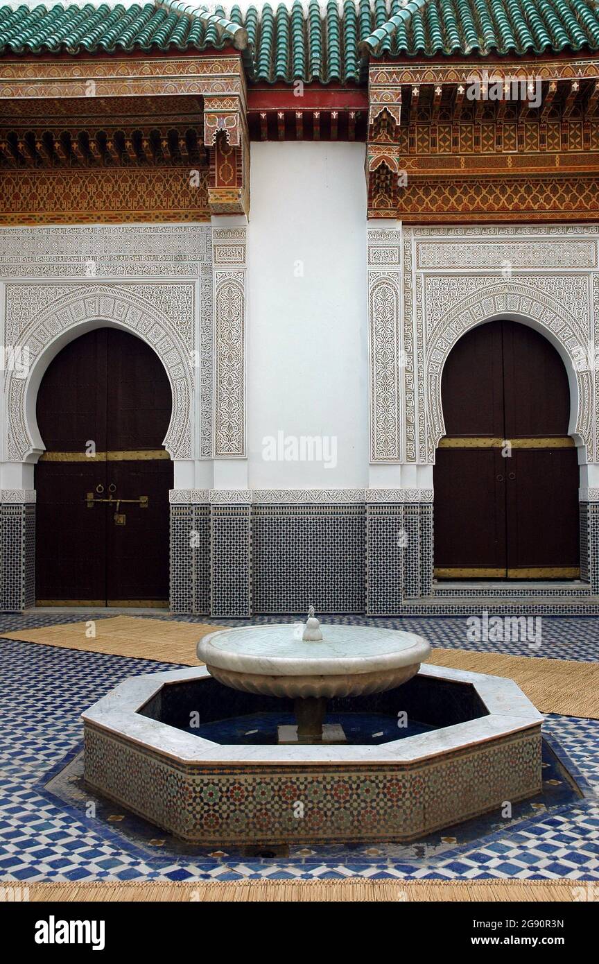 Interior of the Kasbah in Morocco in black and white Stock Photo - Alamy