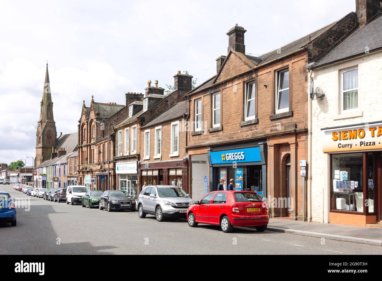 High Street, Lockerbie, Dumfries and Galloway, Scotland, United Kingdom Stock Photo