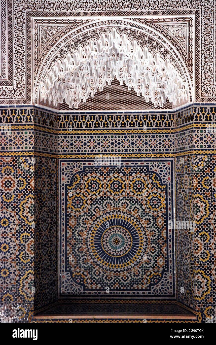 Interior of the Kasbah in Morocco in black and white Stock Photo - Alamy