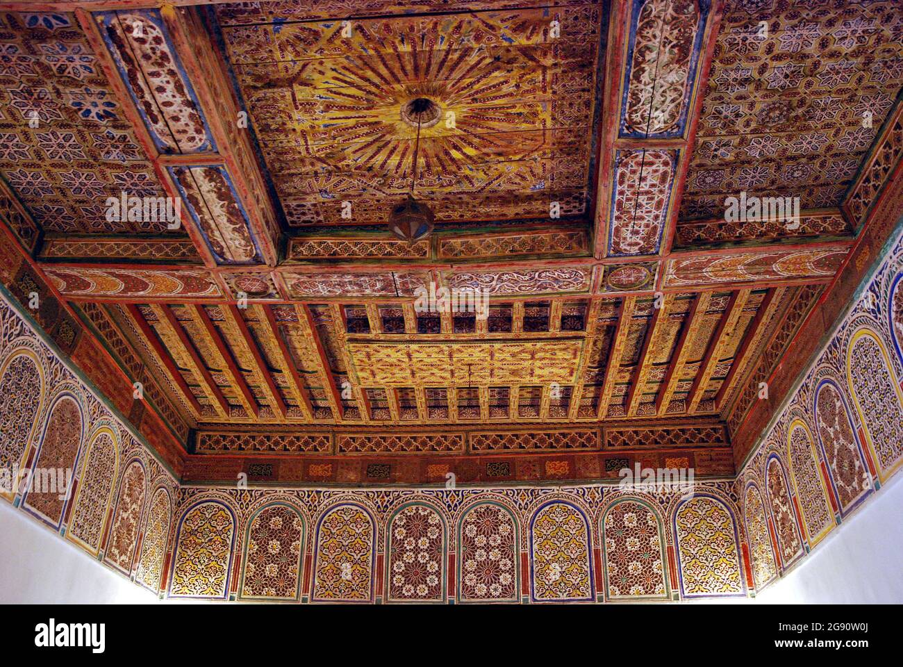 Interior of the Kasbah in Morocco in black and white Stock Photo - Alamy