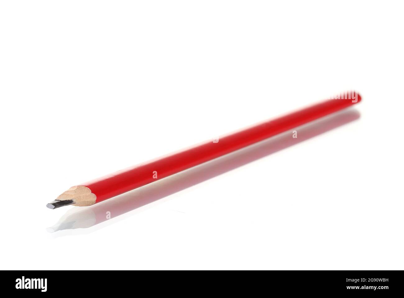 red construction pencil isolated on white Stock Photo Alamy