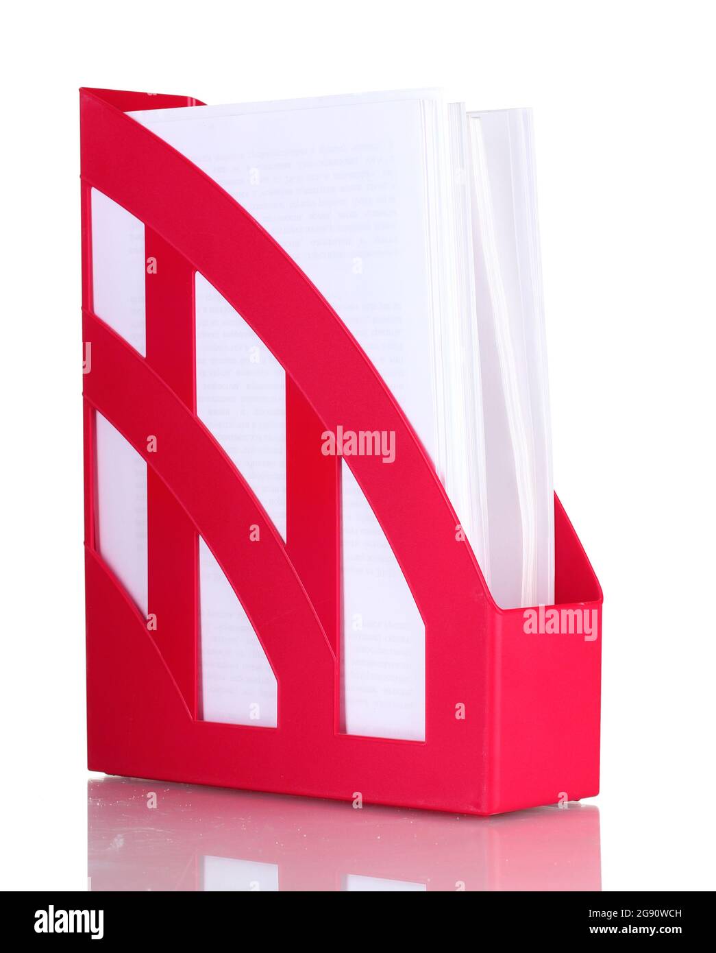 red tray for papers isolated on white Stock Photo Alamy