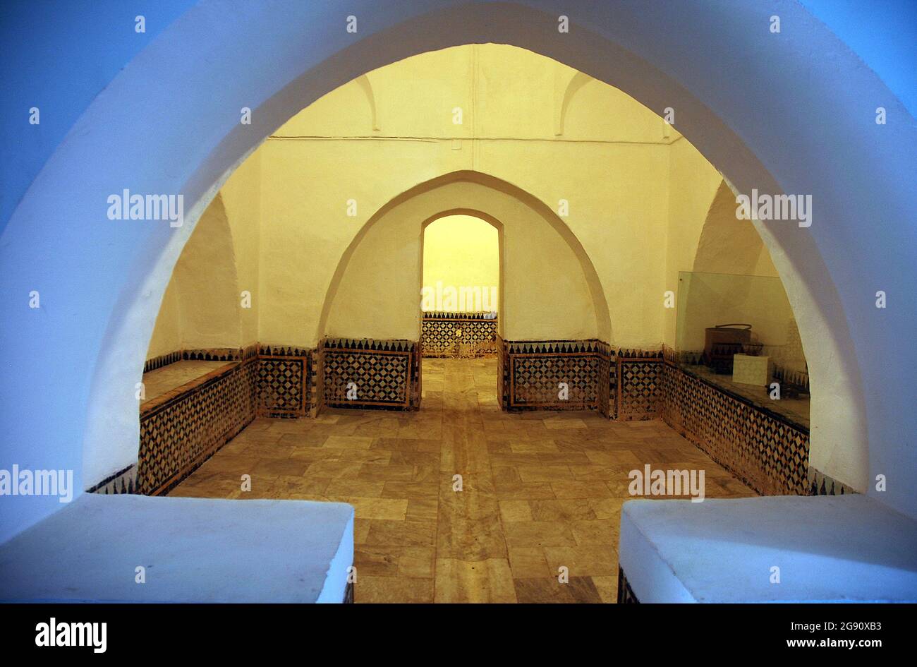Interior of the Kasbah in Morocco in black and white Stock Photo - Alamy