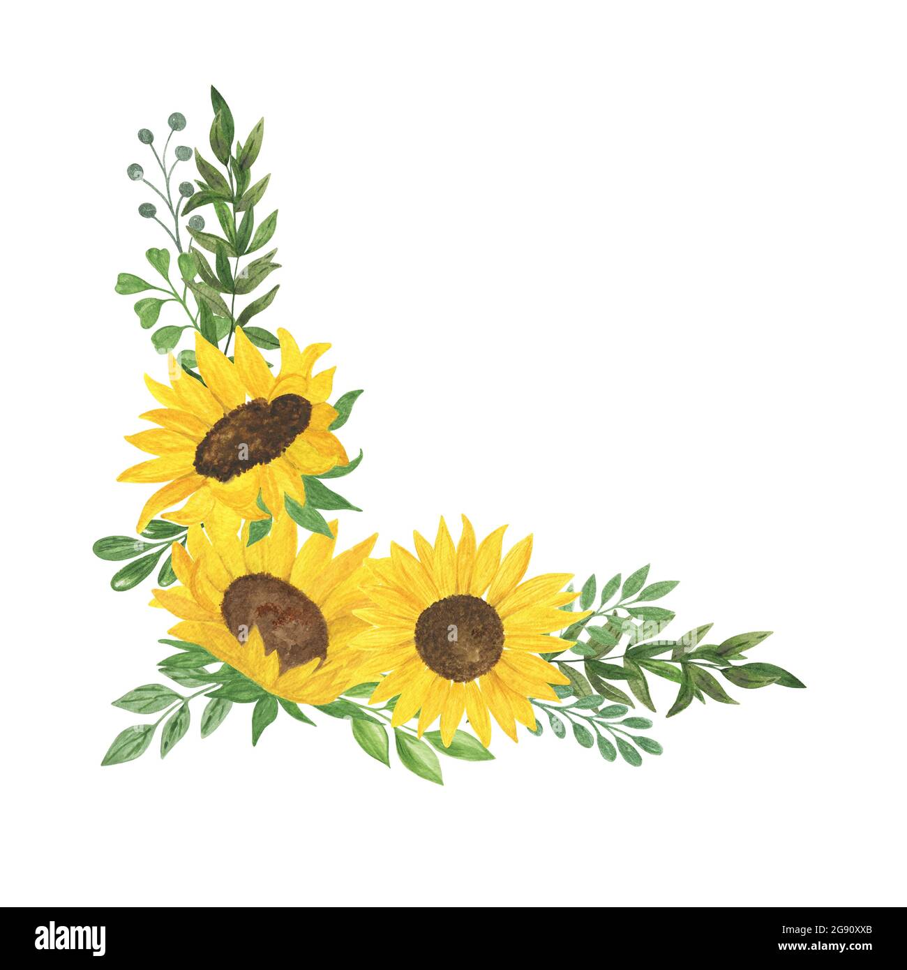 birds a bouquet of sunflowers Yellow Flowers Illustration DIY Wedding watering can The sun boho Sunflower watercolor clipart summer