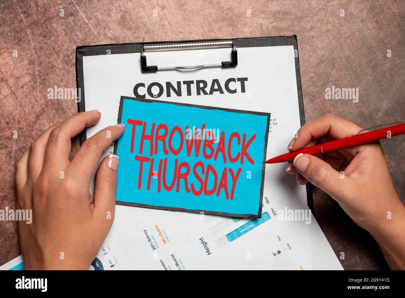 Hand writing sign Throwback Thursday. Word for wistful revisiting of