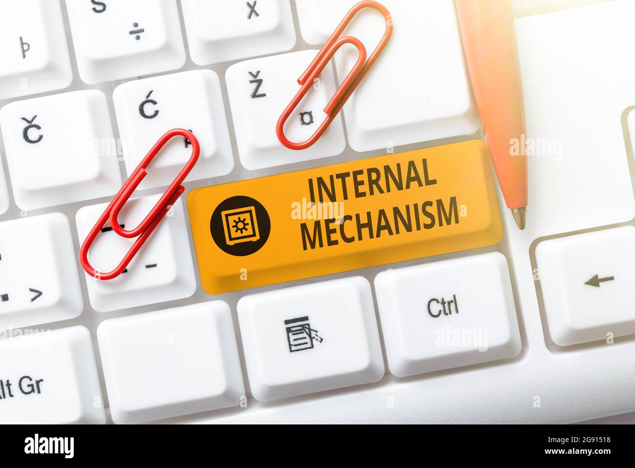 Text caption presenting Internal Mechanism. Word for The foremost sets