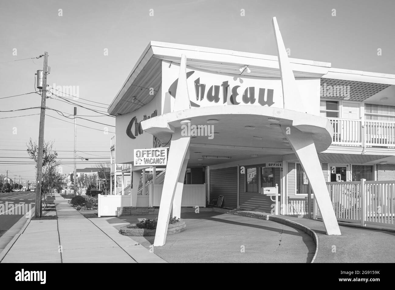 The Chateau Bleu Motel, in Wildwood, New Jersey Stock Photo